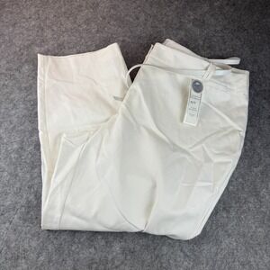 Charter Club NWT Tummy Slimming‎ Curvy Fit Pants Belt White 22W Office Work